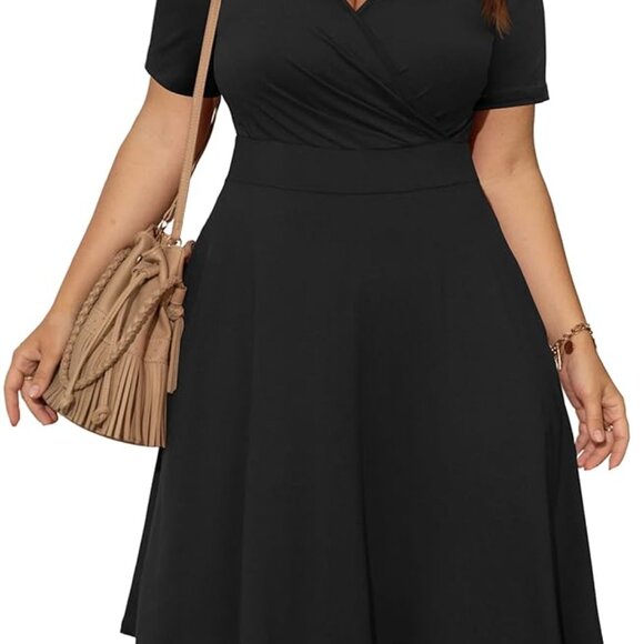 Poseshe Black Cocktail Dress XL Elegant Party Night Out Fit Brand New NWT Dress - Picture 1 of 5